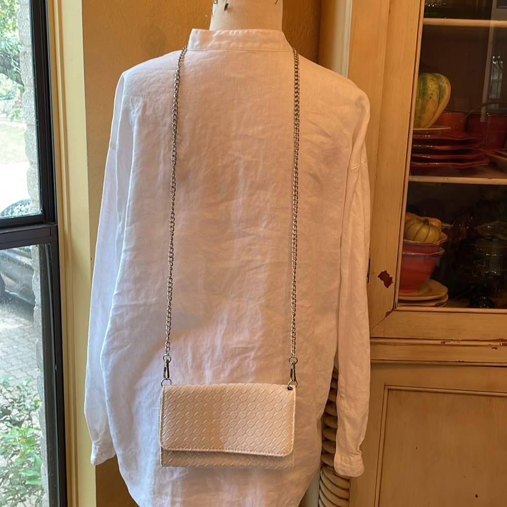 Woven faux leather mini bag